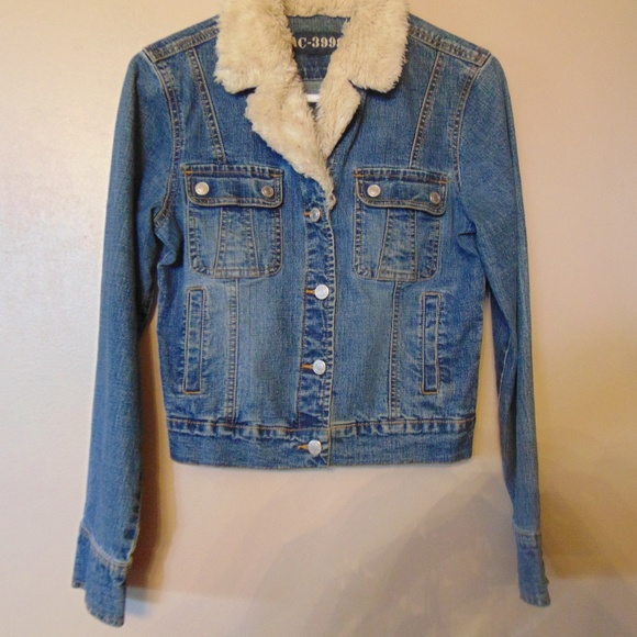 AC-3998 origional jeans Jackets & Blazers - faux serpa collar denim jacket